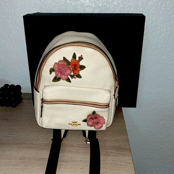Coach | Bags | Mini White Floral Coach Backpack With Minor  display picture 1